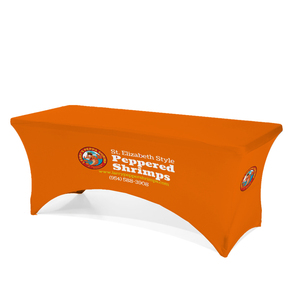 ผ้าคลุมโต๊ะสแปนเด็กซ์แบบยืดพิมพ์ลายตามสั่งสำหรับ<span class=keywords><strong>งาน</strong></span>หนัก พร้อมโลโก้ สำหรับตลาดอา<span class=keywords><strong>หา</strong></span>รกลางแจ้ง - Product Image 1