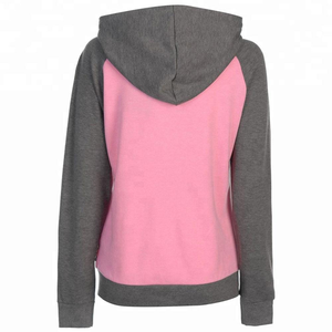 <b>Women's</b> Full Zip up Hooded Collar Design <b>Zipper</b> <b>Hoodie</b> Fashionable Two Color Combination Loose Fit Casual Hoodies For <b>Women</b> - Product Image 2