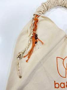 Vintages imprimé rayures fermeture éclair-plus proche coton doublé sacs à main avec franges vente en gros Vintages Shoppers sacs-cadeaux - Product Image 4