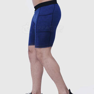 Short de compression athlétique décontracté solide imprimé sur mesure OEM fermeture élastique intermédiaire en mélange de coton/polyester Spandex ajustement serré - Product Image 5