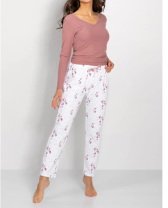 Venta caliente Ropa de mujer Diseño personalizado Logo Imprimir Casual Conjunto de dos piezas Cuello redondo Manga corta Top y pantalones Trajes - Product Image 1