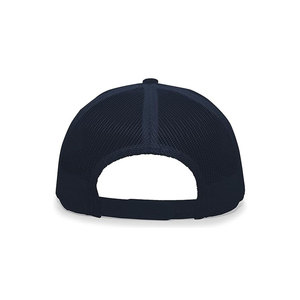 DANISH IMPEX Unisex 6-Panel Trucker <b>Hat</b> White <b>Navy</b> Mesh Fabric Casual Adjustable Cap for Adults Four Seasons Wear Punk Style - Product Image 3