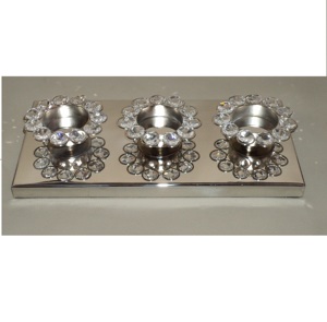 Support de bougie en cristal perlé en métal pour cérémonie de mariage, décoration de table, style unique - Product Image 4