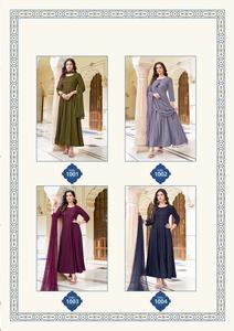 Tissage fantaisie en viscose avec broderie et travail manuel et pur filet dupatta Kurtis - Product Image 6