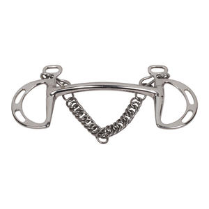 Kimblewick Uxeter Copper Link Horse Bits Equipo ecuestre equino de doble articulación Caballo de cuero duradero Cría estable - Product Image 2