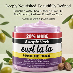 Gel Coiffant OEM Curl Custard pour Cheveux Noirs, Crème Définissante pour Boucles Sous Marque Privée, Gel Anti-Frisottis pour Boucles, Tresses et Coiffures - Product Image 2