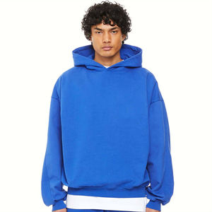 Sweat-shirt à capuche oversize en molleton 100 % coton anti-plis pour homme et femme, à manches longues, idéal pour le fitness et les loisirs, tendance - Product Image 2