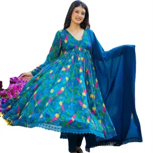 FULPARI Exclusive Traditional Ladies Fancy Indian Pakistani Ladies Anarkali Style Shalwar Kameez 2024