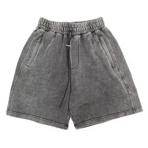 Pantalones cortos desgastados de algodón de verano personalizados, pantalones cortos informales para correr, pantalones cortos de baloncesto Vintage para hombre, pantalones cortos lavados personalizados de diseñador - Product Image 1