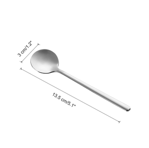 Meilleur prix ensemble de couverts en métal pour thé café dessert mariage utilisé-miroir polonais acier fourchette couteau Spoon-10ml capacité - Product Image 1