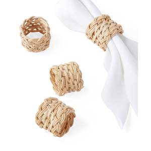 Anillo para Servilletas de Ratán Moderno, Diseño Minimalista con Textura de Fibra Natural para una Decoración Elegante de Mesa de Comedor - Product Image 2