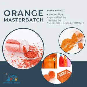FEVOLENE Masterbatch Orange utilisation pour ABS, PC, PET, PS, PVC HDPE Base produits en plastique matières premières en plastique Orange pla granules
