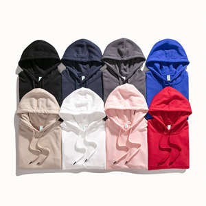 Vente en gros directe d'usine de pulls à capuche surdimensionnés de couleur unie pour hommes avec logo personnalisé Ensemble de style d'automne - Product Image 6