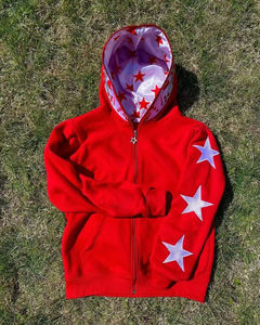 Streetwear 100% coton avec logo personnalisé sweatshirts à capuche zippés pour hommes - Product Image 6