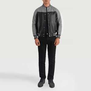 Veste universitaire vintage pour homme en coton 100% avec fermeture éclair et col montant personnalisé, très vendue - Product Image 6