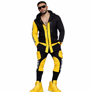 Men Winter Tracksuit Set Custom Logo Streetwear Sportswear Hoodie <b>Jogger</b> Two Piece Outfit <b>Skinny</b> Fit 100% Cotton Wholesale OEM - Product Image 1