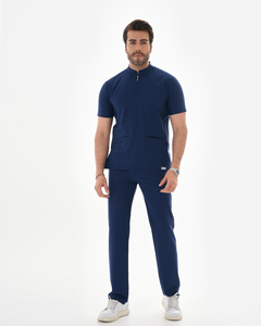 Uniforme médical pour hommes, couleur unie avec logo personnalisé imprimé, vêtements de travail, uniforme médical utilisé à l'hôpital - Product Image 1