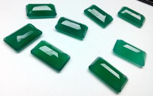 Piedra preciosa suelta de corte esmeralda de Calcedonia de ónix verde natural para la fabricación de joyas M.Y.GEMS 10X14mm Octogan 3A calidad de alto grado - Product Image 2