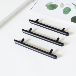 Contemporary Matte <b>Black</b> Stainless Steel Cabinet Handles Minimalist Drawer Pulls Kitchen <b>Cupboard</b> Wardrobe Furniture Hardware - Product Image 2