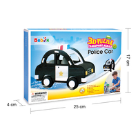 Rompecabezas 3D de Coche de Policía Bebox, Juguete Educativo para Niños de 5 a 7 Años, Material EVA, Menos de 50 Piezas, Fácil de Armar