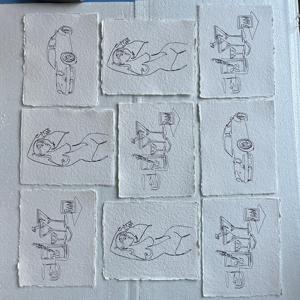 Papeles hechos a mano de trapo de algodón hechos a medida con dibujos serigrafiados hechos exclusivamente para el cliente - Product Image 6