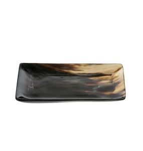 Elegante Bandeja Rectangular Moderna de Cuerno de Búfalo de Primera Calidad, Tamaño Personalizado, Diseño Grabado, Sensor Táctil, Logotipo Personalizado para Decoración de Bodas - Product Image 1