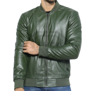 Chaqueta de cuero de manga larga para hombre de estilo callejero con cuello levantado, chaqueta de invierno atractiva - Product Image 1