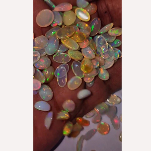 101 pièces d'opale éthiopienne naturelle avec feu 11x9mm ovale Cabochon 117 Cts Lot Iroc ventes lâche opale pierres précieuses cabine US $106 pour tous - Product Image 3
