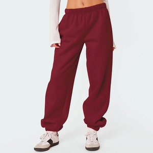 กางเกงจ็อกเกอร์ผ้าฟลีซแบบมีเชือกผูกสำหรับผู้หญิงกางเกงวิ่ง - Product Image 4