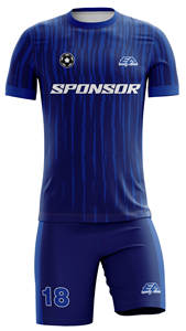 Polyester de haute qualité uniforme de football Logo personnalisé imprimé maillot de football bas quantité minimale de commande dessus de chemise avec nom Style de sublimation - Product Image 2