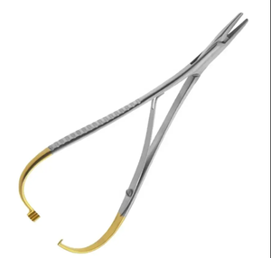 Portaagujas TC Mattieu de acero inoxidable de alta calidad, instrumento quirúrgico Manual con mandíbula delicada dentada - Product Image 3
