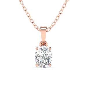 Colgante de diamante ovalado de 2.09 quilates, color F, claridad VS, diamante cultivado en laboratorio, en oro de 14 quilates, para regalo de boda o aniversario. - Product Image 1