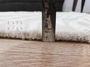 Haute Qualité Blanc Beige Rose Laine Tapis Tufté À La Main Moderne Haut-Bas Pile Tapis pour Salon Chambre Hall - Product Image 6