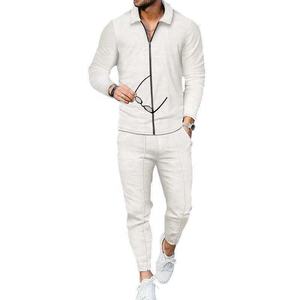 Survêtement d'hiver imprimé pour homme 100% coton respirant et écologique Logo personnalisé Vente en gros Design de jogging - Product Image 2