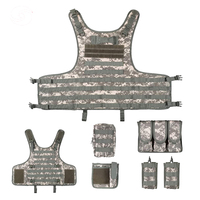Gilet de sécurité personnalisé en polyester doré unisexe, uniforme de garde, gilet pare-balles, camouflage numérique, défense personnelle