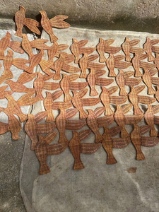 Panier de rangement en rotin tressé à la main en forme d'animal, panier en osier pour emballage de cadeaux de Noël et décoration de table à la maison - Prix - Product Image 5
