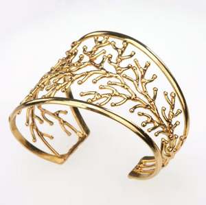 Bracelet rond en laiton fait main élégant et durable pour hommes et femmes, bracelet ouvert réglable, style moderne, pièce de déclaration - Product Image 2