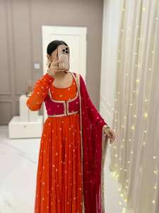 Nuevo lanzamiento Diseñador moderno Cuatro piezas Faux Georgette Vestidos Colección de ropa de fiesta de secado rápido - Product Image 4