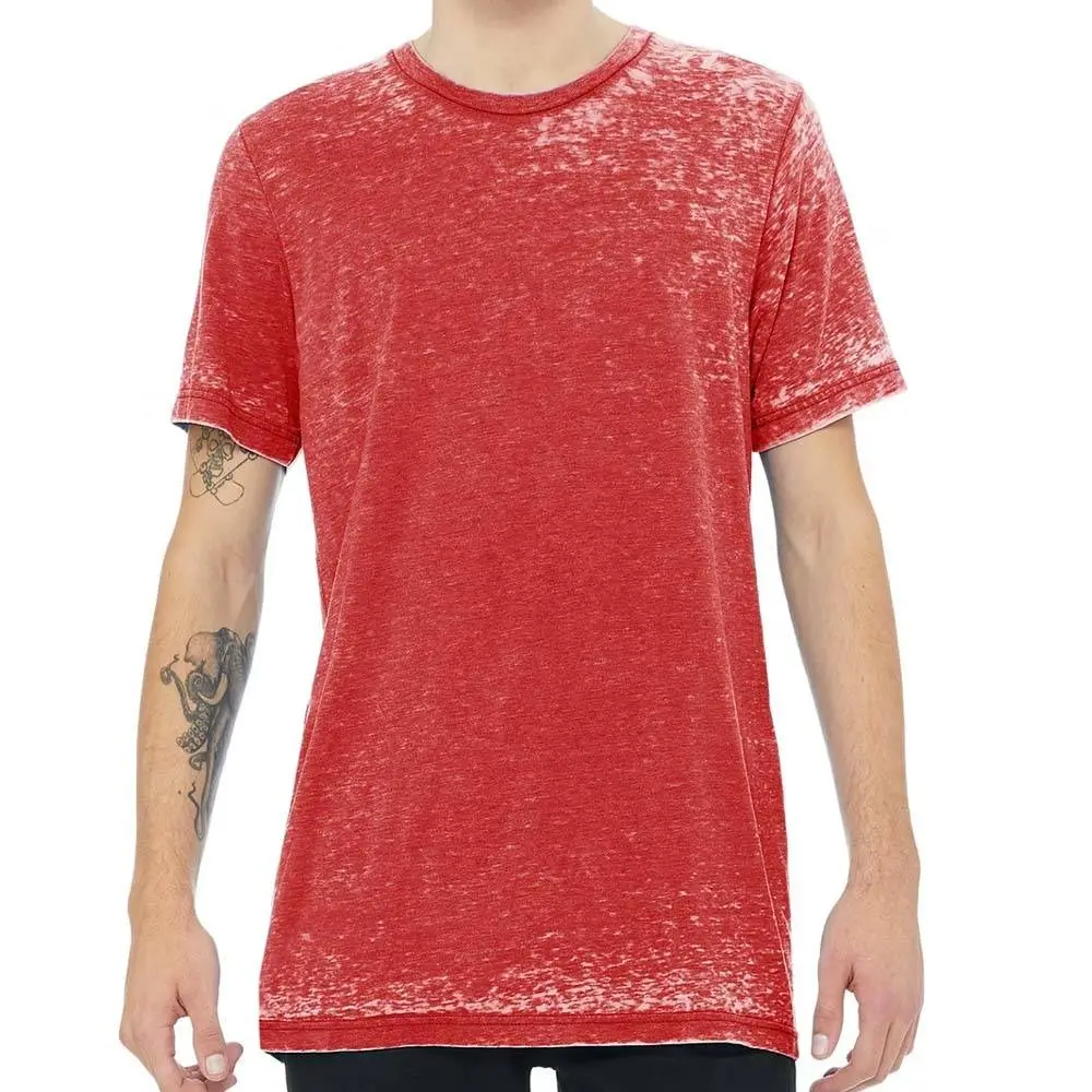 T-Shirt Casual con lavaggio acido aderente per uomo,