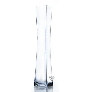 VXV0426 - แจกันแก้วทรงสี่เหลี่ยมเว้าแบบพิเศษ - 4 นิ้ว x 26 นิ้ว - Product Image 1