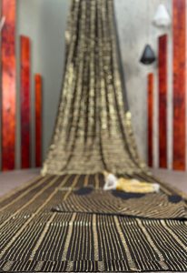 นักออกแบบชุดปาร์ตี้ล่าสุดส่าหรีลําดับจอร์เจ็ทบริสุทธิ์ของอินเดียทํางานที่มีคุณภาพสูงสําหรับสุภาพสตรีการออกแบบใหม่ - Product Image 4