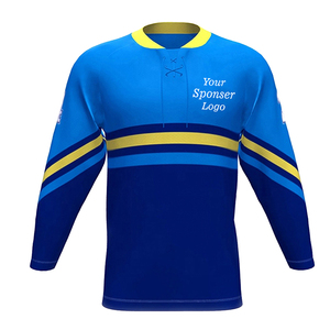 Maillots de hockey sur glace les plus vendus, impression par sublimation personnalisée, manches longues, cousus à la machine, maillots de hockey unisexes - Product Image 1