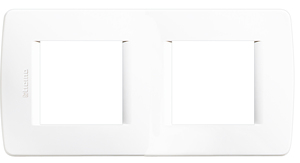 Placca universale 2+2 elementi, bianca (Bticino Luna C4802/2BN) - Product Image 1