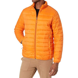 Chaqueta de Invierno Acolchada con Burbujas, Color Sólido Personalizado, al por Mayor, con Cuello Alto y Cierre de Cremallera - Product Image 1