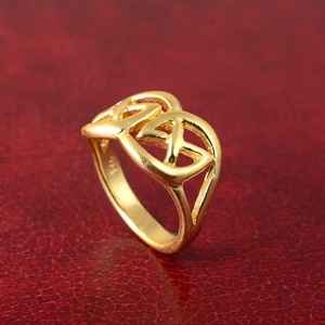 ขายส่งอุปกรณ์เครื่องประดับชุบทองสาวElegantหมูจมูกLinkผู้หญิงแหวนนิ้ว - Product Image 4