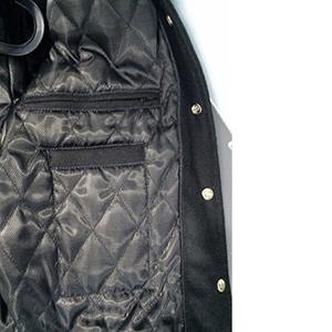 Chaqueta universitaria de béisbol con botones clásicos Premium para hombre, chaqueta universitaria informal con estampado de cuero, unisex - Product Image 2