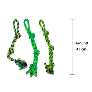 Jouet pour chien en corde <span class=keywords><strong>de</strong></span> coton robuste, jouet à tirer pour grands chiens, jouet interactif pour mâcher et nettoyer les dents, jouet en corde durable pour chien, 45 cm - Product Image 2