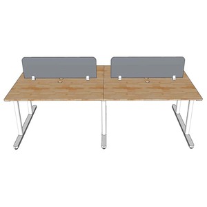 Contemporary Minimalist 4-seater <b>Foldable</b> Cluster <b>Office</b> <b>Desk</b>-Melamine Finish - Product Image 4