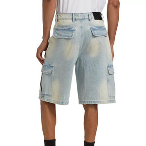 Pantalones cortos de mezclilla para hombre personalizados OEM estilo veraniego de algodón transpirable con servicio de impresión de logotipos y opciones de marca privada - Product Image 4