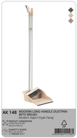 Ensemble balai et pelle à poussière Afossa moderne à long manche en aluminium, multifonctionnel, pour intérieur, extérieur, maison, jardin, design ergonomique